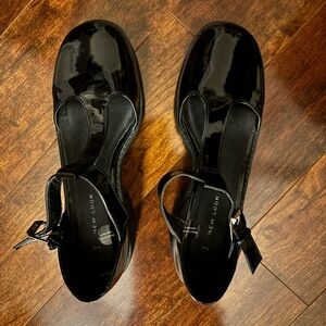 New Look Black Patent Chunky Platform Mary Janes – US 10 / UK 8 / EU 42 NWT